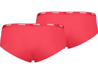PUMA Damen Unterhose WOMEN HIPSTER 2P HANG Rot