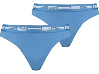 PUMA Damen Unterhose WOMEN STRING 2P HANG Blau