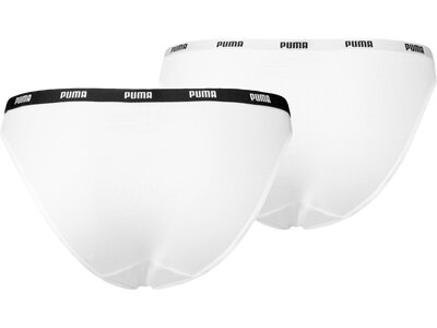 PUMA Damen-Bikiniunterwäsche 2er-Pack Weiß