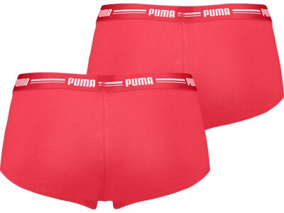 PUMA Damen Unterhose WOMEN MINI SHORT 2P PACK Rot