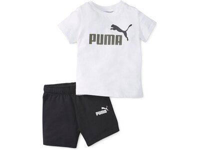 PUMA Kinder Sportanzug Minicats Tee Shorts Set Weiß