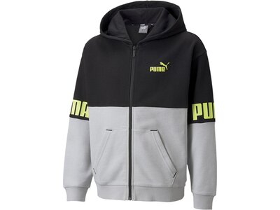 PUMA Kinder Sweatshirt Puma Power Full-Zip Hoodie Silber