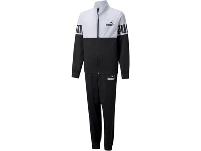 PUMA Kinder Sportanzug Colorblock Poly Suit B Grau