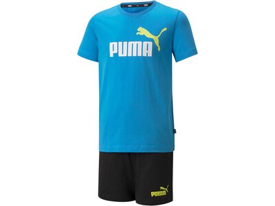 PUMA Kinder Sportanzug Short Jersey Set B Blau