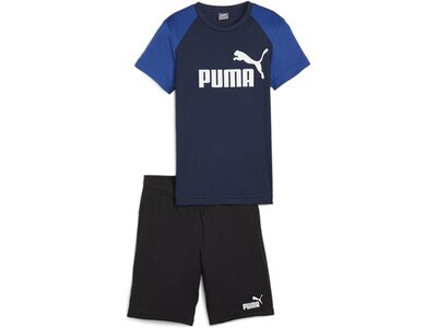 PUMA Kinder Sportanzug Short Polyester Set B Schwarz