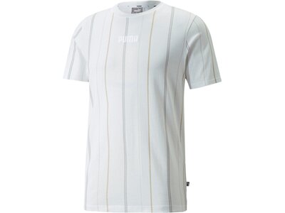 PUMA Herren Shirt Modern Basics Stripe Tee Grau