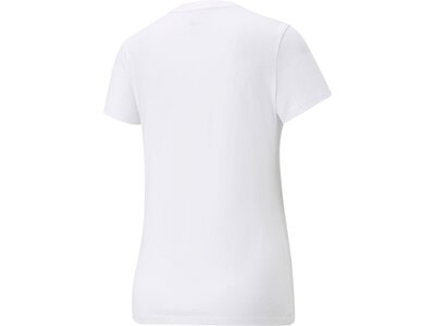 PUMA Damen Shirt ESS Metallic Logo Tee Weiß