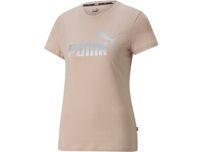 PUMA Damen Shirt ESS Metallic Logo Tee Pink