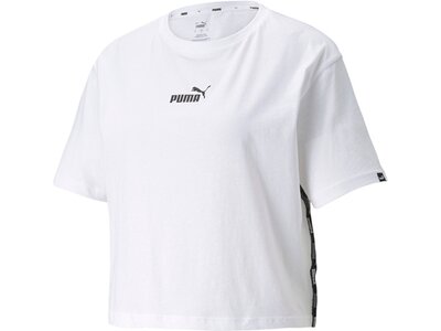 PUMA Damen T-Shirt Power Cropped Weiß