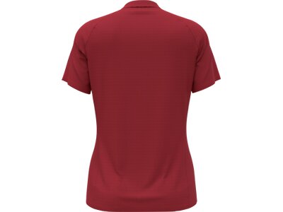 ODLO Damen T-shirt s/s 1/2 zip ESSENTIAL Rot