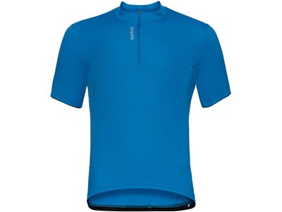 ODLO Herren Shirt T-shirt s/u collar s/s 1/2 zip Blau