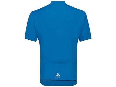 ODLO Herren Shirt T-shirt s/u collar s/s 1/2 zip Blau