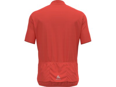 ODLO Herren Shirt T-shirt s/u collar s/s 1/2 zip Rot