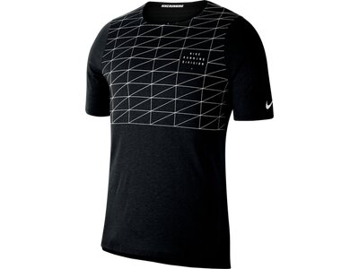 NIKE Herren T-Shirt "Run Division Rise 365 S/S GPX" Schwarz