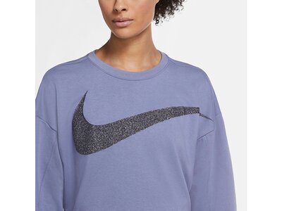 NIKE Damen Sweatshirt "Nike Dri-FIT Get Fit Womens Fleece Sparkle Training Top" Weiß