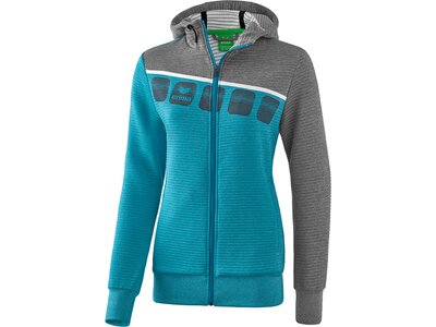 ERIMA Fußball - Teamsport Textil - Jacken 5-C Trainingsjacke Kapuze Damen Blau