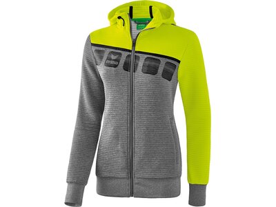 ERIMA Fußball - Teamsport Textil - Jacken 5-C Trainingsjacke Kapuze Damen Grau