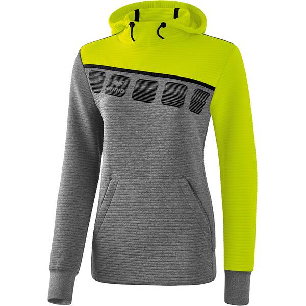 ERIMA Fußball Teamsport Textil Sweatshirts 5 C Kapuzensweat Damen › Grau  - Onlineshop Intersport