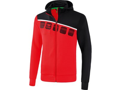 ERIMA Fußball - Teamsport Textil - Jacken 5-C Trainingsjacke mit Kapuze Kids Rot