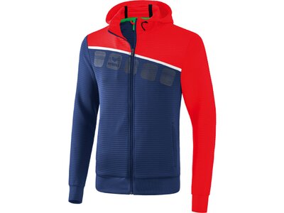 ERIMA Fußball - Teamsport Textil - Jacken 5-C Trainingsjacke mit Kapuze Kids Blau