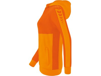 ERIMA Damen Six Wings Trainingsjacke mit Kapuze Orange
