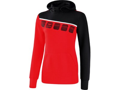ERIMA Fußball - Teamsport Textil - Sweatshirts 5-C Kapuzensweat Damen Rot