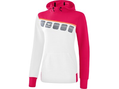 ERIMA Fußball - Teamsport Textil - Sweatshirts 5-C Kapuzensweat Damen Rot