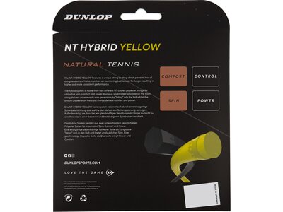 DUNLOP Tennissaite "NT HYBRID YELLOW" 1.26/1.25mm 12m Set Gelb