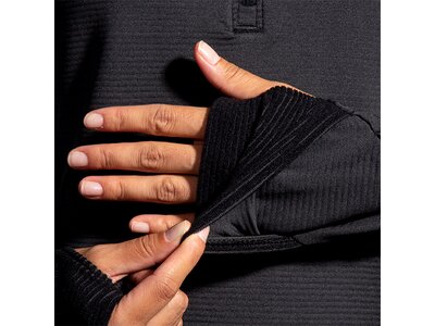 BROOKS Damen Sweatshirt Notch Thermal Hoodie 2.0 Schwarz