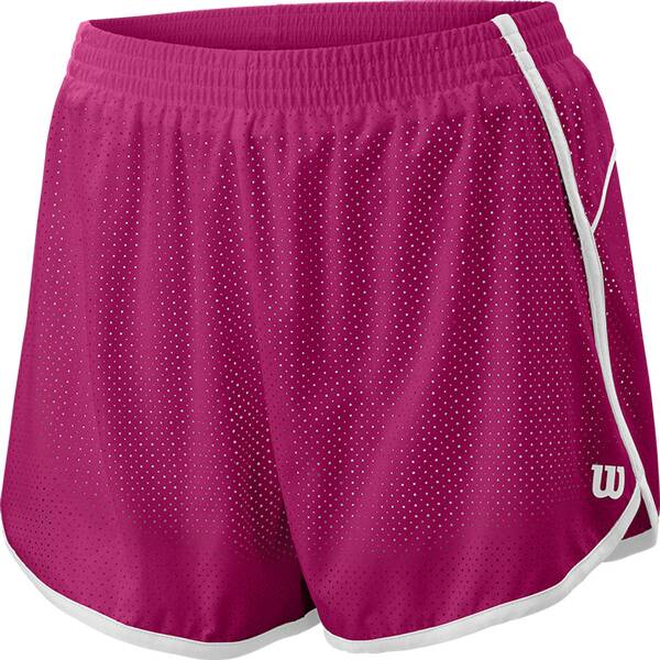 WILSON Damen Shorts COMPETITION WVN 3.5 SHORT W Rouge/Wh