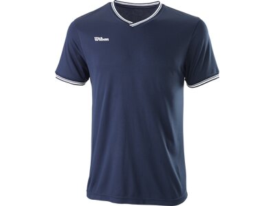 WILSON Herren Shirt TEAM II HIGH V-NECK Team Navy Blau