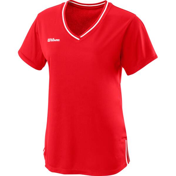 WILSON Damen Shirt TEAM II V-NECK W Team Red