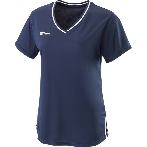 WILSON Damen Shirt TEAM II V-NECK W Team Navy