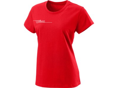 WILSON Damen Shirt TEAM II TECH TEE W Team Red Rot