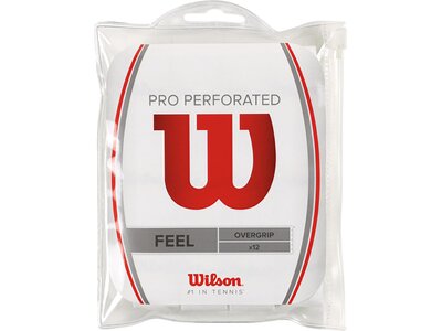 WILSON Tennis Griffband Pro Overgrip Perforated 12er Pack Weiß