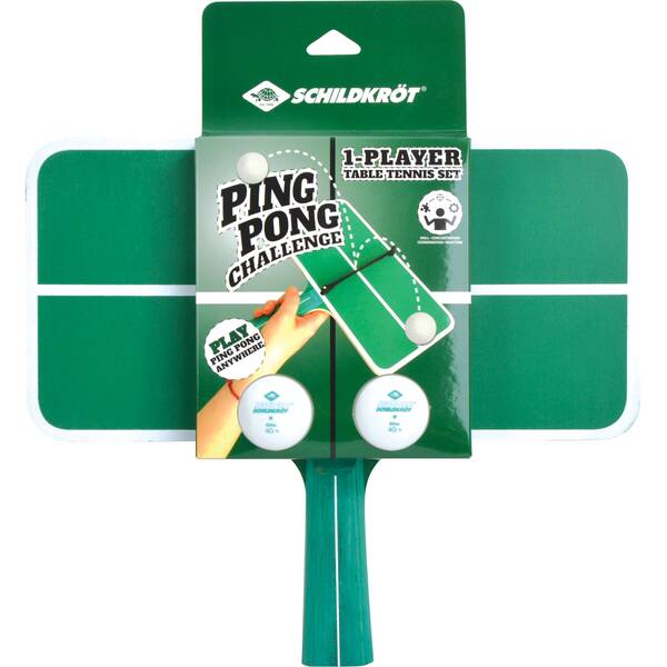 DONIC Tischtennis-Set Schildkröt Ping Pong Challenge Tischtennis-Set, 1 Schläger in Form einer klein