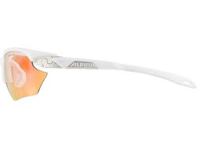 ALPINA Sportbrille TWIST FIVE HR S white matt-silver QVMRB+ Rot