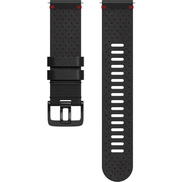 POLAR Wristband  22mm Leder black/red