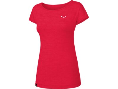 SALEWA Damen T-Shirt "Puez Melange Dryton" Rot
