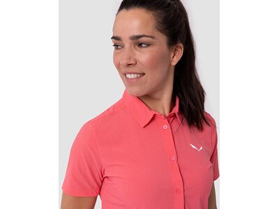 SALEWA Damen Hemd PUEZ MINICHECK2 DRY S/S SRT Pink