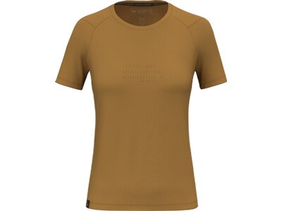 SALEWA Damen Shirt EAGLE POEM DRY T-SHIRT W Gold