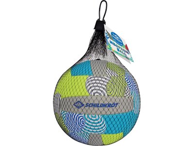 SCHILDKRÖT Ball Schildkröt Neopren Mini Beachvolleyball, Größe 2, Ø 15 cm, griffige textile Oberfläc Grau