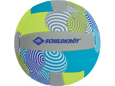 SCHILDKRÖT Ball Schildkröt Neopren Mini Beachvolleyball, Größe 2, Ø 15 cm, griffige textile Oberfläc Grau