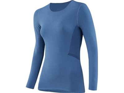 LÖFFLER Damen Unterhemd W SHIRT L/S TRANSTEX HYBRID Blau