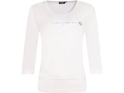 CANYON Damen Shirt T-Shirt 3/4 Arm Weiß