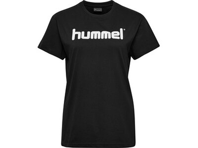 HUMMEL Damen T-Shirt GO COTTON LOGO Schwarz