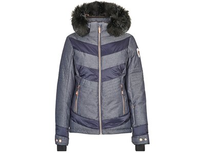 Killtec Damen Jacke in Daunenoptik mit abzippbarer Kapuze und Schneefang Grau