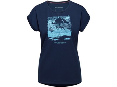 MAMMUT Damen Shirt Mountain T-Shirt Women Fujiyama Blau