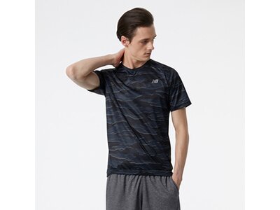 NEW BALANCE Herren T-Shirt Printed Accelerate Short Sleeve Schwarz