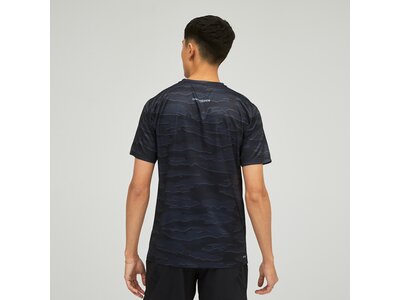 NEW BALANCE Herren T-Shirt Striped Accelerate Short Sleeve Schwarz
